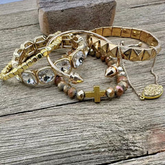 Golden Glitz Rebel Bracelet Stack