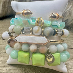 Kiwi Kisses Bracelet Stack