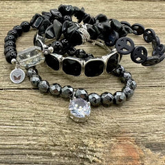 Noir Peace Parade Bracelet Stack