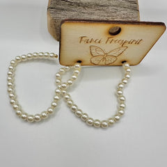 Pearl Heart Hoop Earrings