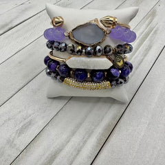 Lavender Fields Bracelet Stack