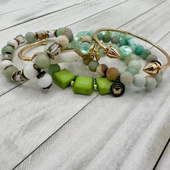 Kiwi Kisses Bracelet Stack