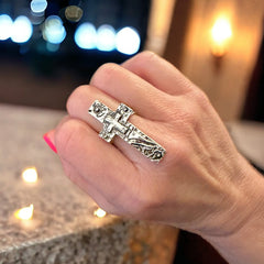 Lyla Cross Cuff Ring