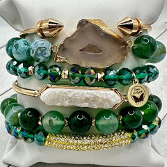 Green Goddess Bracelet Stack