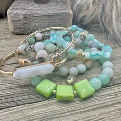 Kiwi Kisses Bracelet Stack