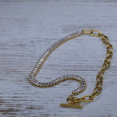 Couture Chain Baguette Choker Necklace