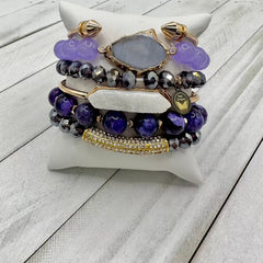 Lavender Fields Bracelet Stack