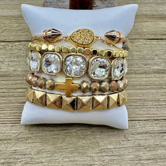 Golden Glitz Rebel Bracelet Stack