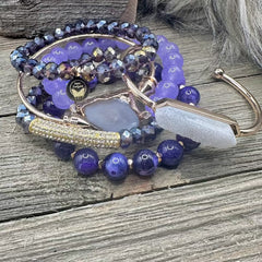 Lavender Fields Bracelet Stack