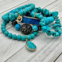 Blue Lagoon Bracelet Stack