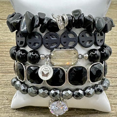 Noir Peace Parade Bracelet Stack