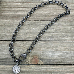 Glam Slam Gunmetal Choker Necklace