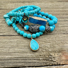 Blue Lagoon Bracelet Stack