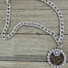 Silver Sparkle Luxe Designer Chain Necklace